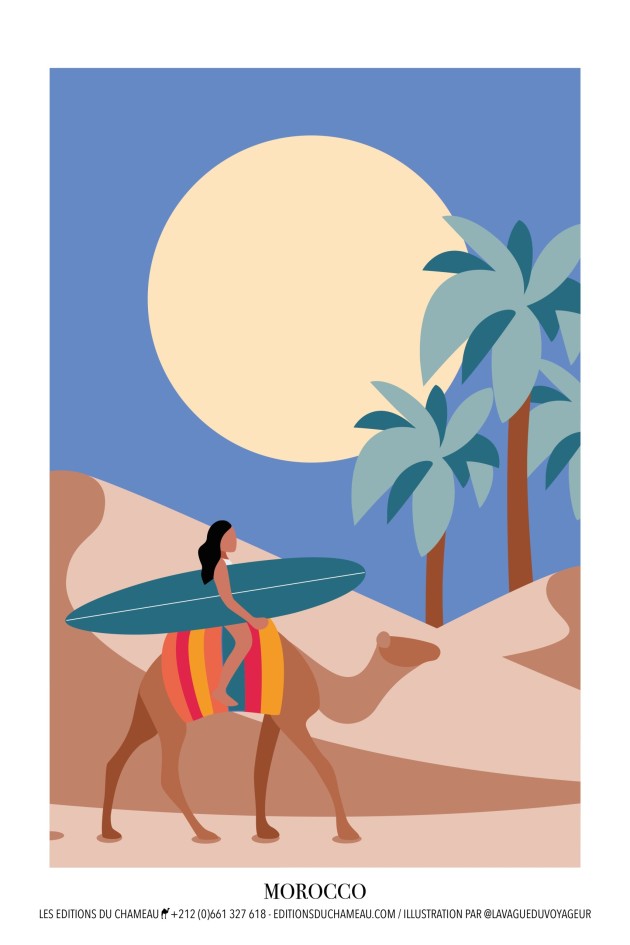 Fille / Surf / Dromadaire