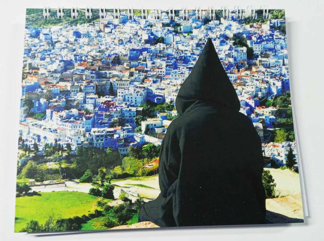 Recto: Panorama Chefchaouen / Verso: Désert Merzouga
